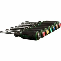 Hilmor HSM7PC 3" Shaft Magnetic Nut Drivers 1839065, 7 Piece Set
