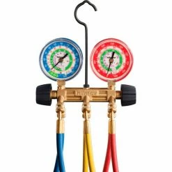 Hilmor 2VB410H 2-Valve Basic Manifold With 60" Hoses 1839114, R410A