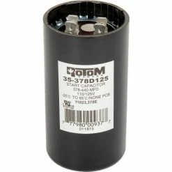 Rotom 378B, 378-440MFD, 125V, Start Capacitor, Round
