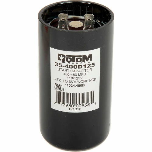 Rotom 400B, 400-480MFD, 110/125V, Start Capacitor, Round 2 Rotom 400B, 400-480MFD, 110/125V, Start Capacitor, Round - Image 2