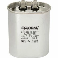 Global Industrial™ B461387, 40 +/- 5% MFD, 440V, Run Capacitor, Oval