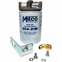 Mitco 264-90M Spin-On Oil Filter, Complete W/Top, All Residential & Light Commercial - Pkg Qty 12