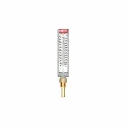 Weiss Instruments 5" scale hot water thermometer, angle form, 2" stem, 1/2" NPT, 40-260F